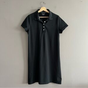Nautica Women's Short Sleeve Stretch Cotton Polo Dress Easy Classic Black Sz XL